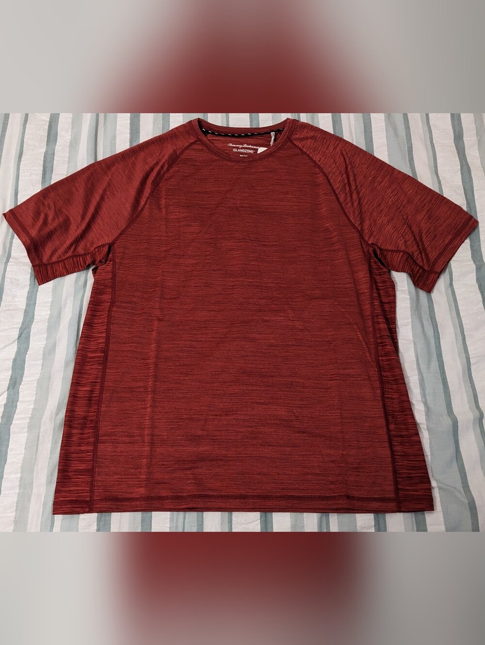 Tommy Bahama Palm Coast Del Ray Crew Neck T Shirt Red Heat Size Medium